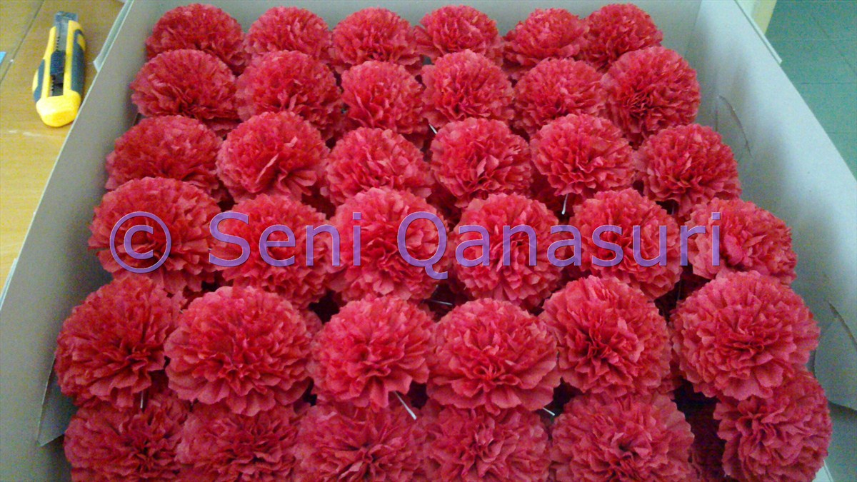  Bunga Tisu Merah Seni Qanasuri